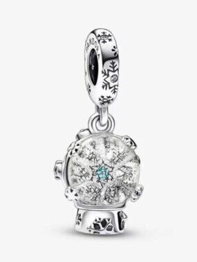 Pandora Snowflake Snow Globe Dangle Charm